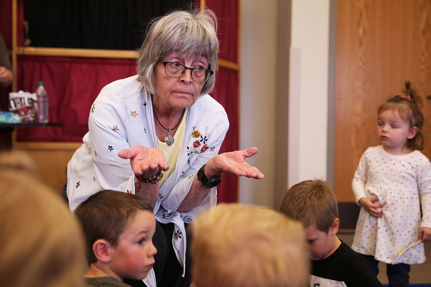 Mary Rhoads checks in with the last few kids